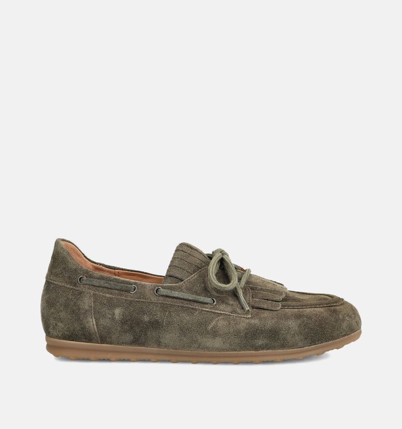 Gabor Comfort Kakigroene Mocassins voor dames (380045) - geschikt voor steunzolen