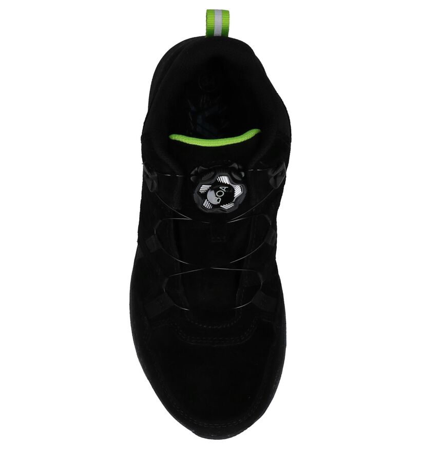 Vado Mike-Boa Zwarte Hoge Sneakers met Draaisluiting, Zwart, pdp