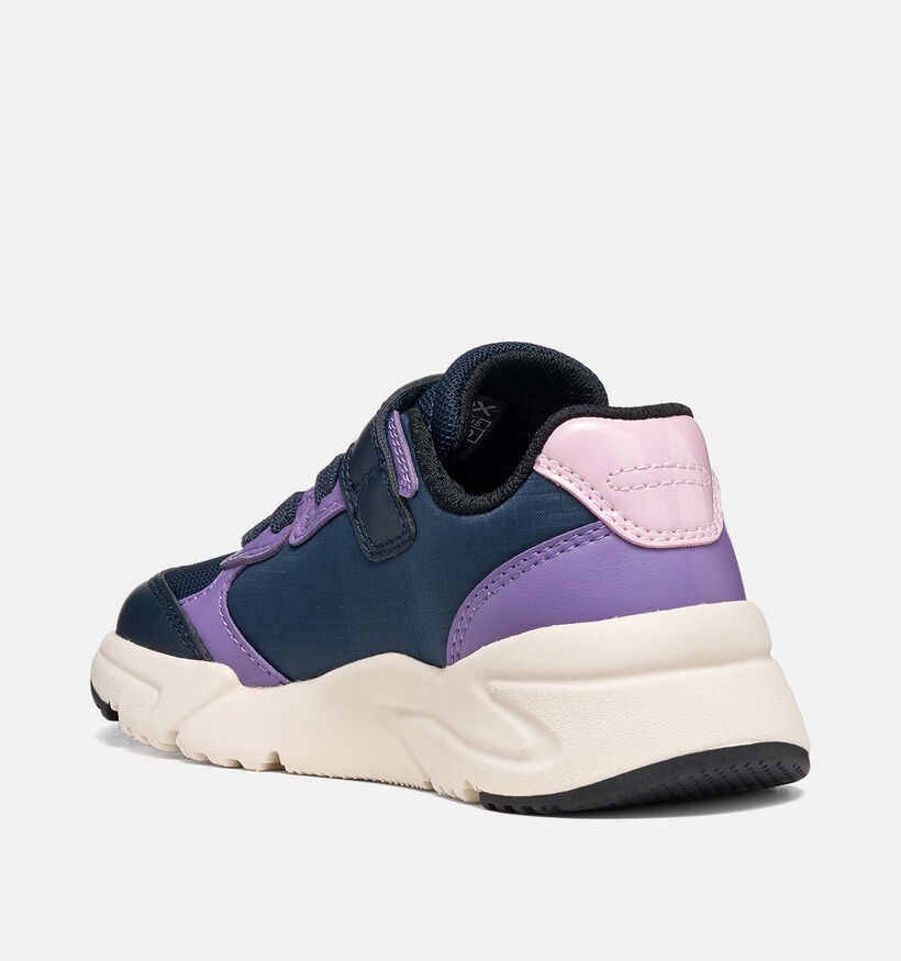 Geox Loftus Baskets basses en Bleu/Multi pour filles (377769) - pour semelles orthop&eacute;diques