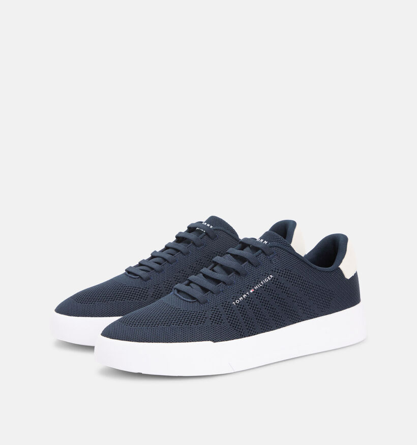 Tommy Hilfiger Court Knit Chaussures &agrave; lacets en Bleu fonc&eacute; pour hommes (368631) - pour semelles orthop&eacute;diques