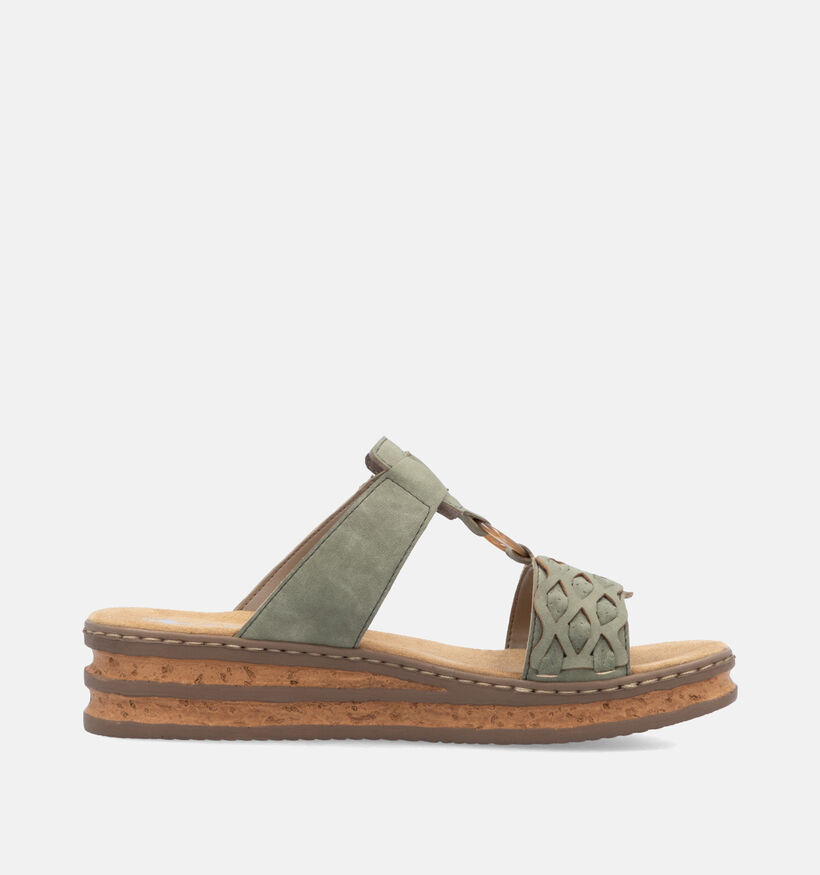 Rieker Kaki Slippers met Sleehak voor dames (354944)