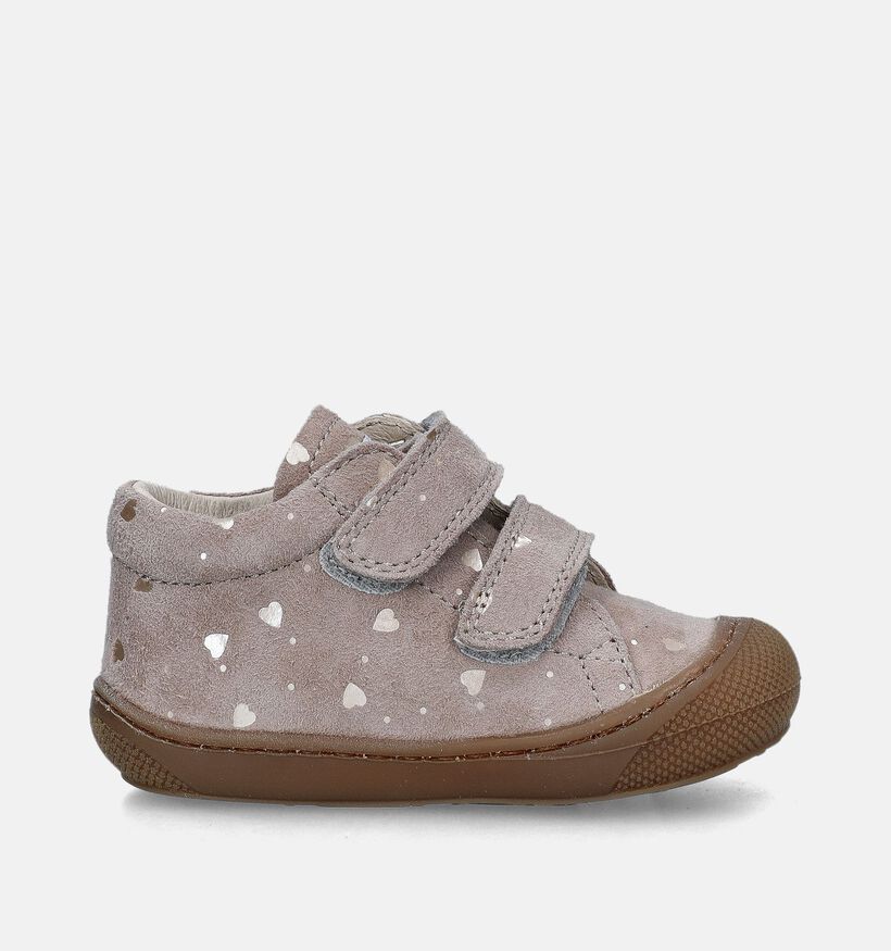 Naturino Cocoon VL Suede Taupe Babyschoentjes voor meisjes (359355) - geschikt voor steunzolen