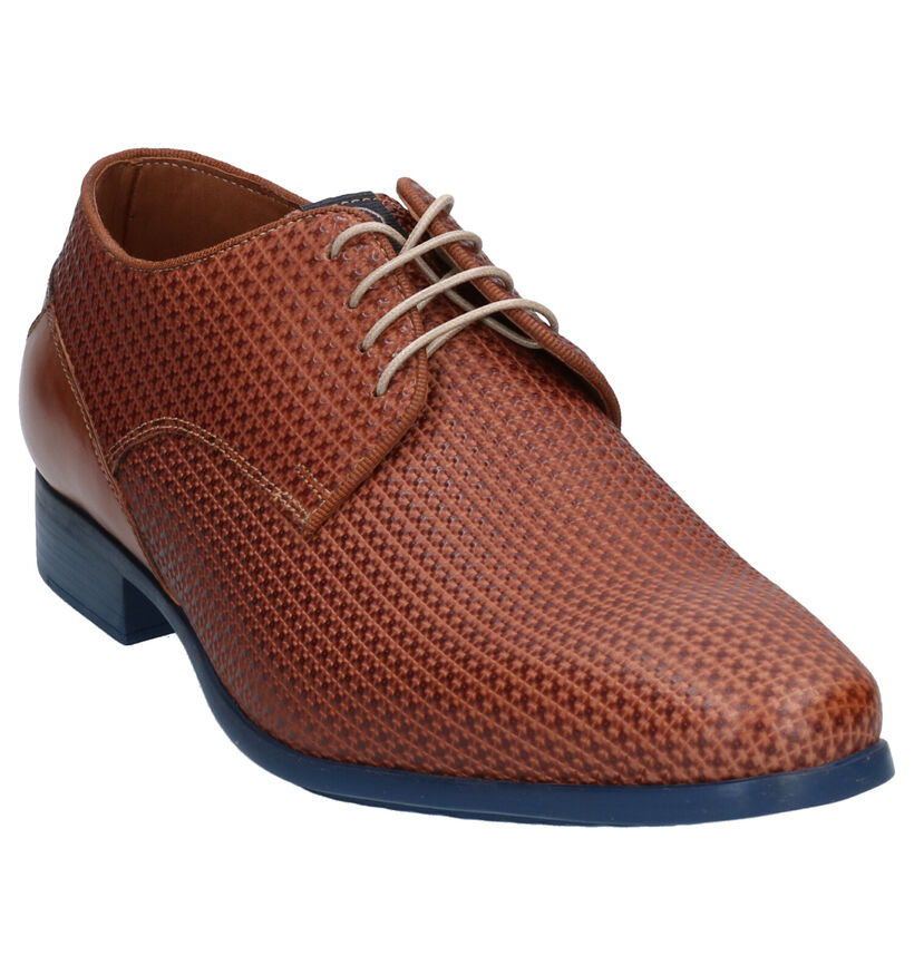 Ambiorix Duomo Cognac Geklede Veterschoenen in leer (274881)