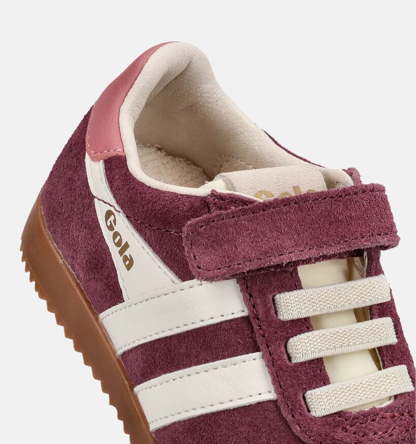 Gola Elan Strap Baskets basses en Bordeaux pour filles (376295)