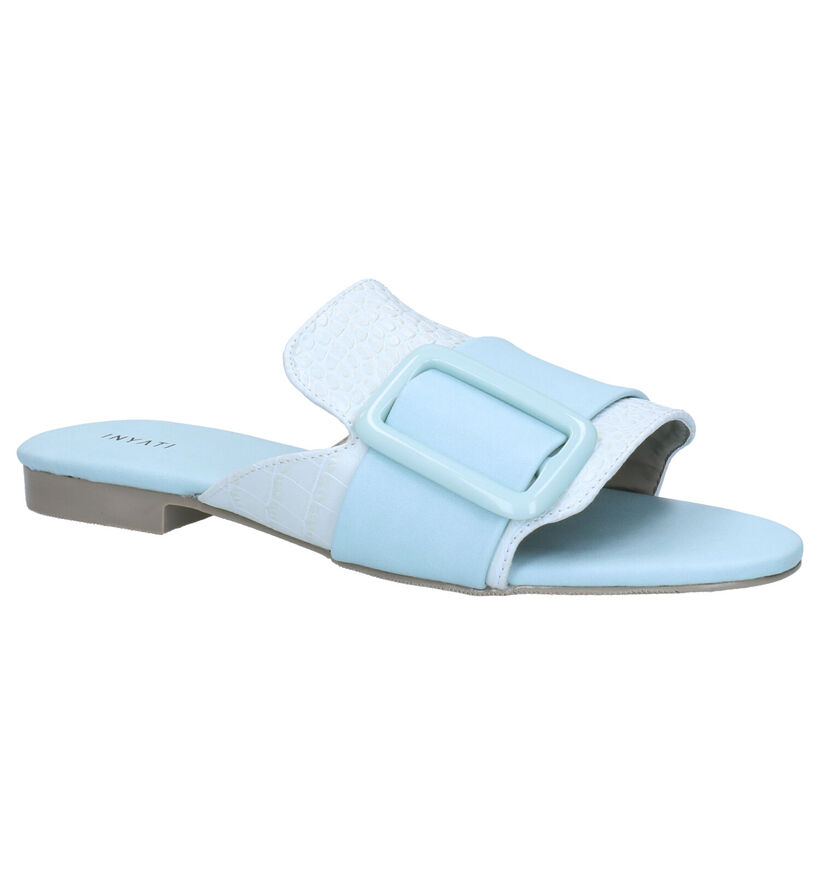 Inyati Nathalie Mules en Bleu en simili cuir (274471)