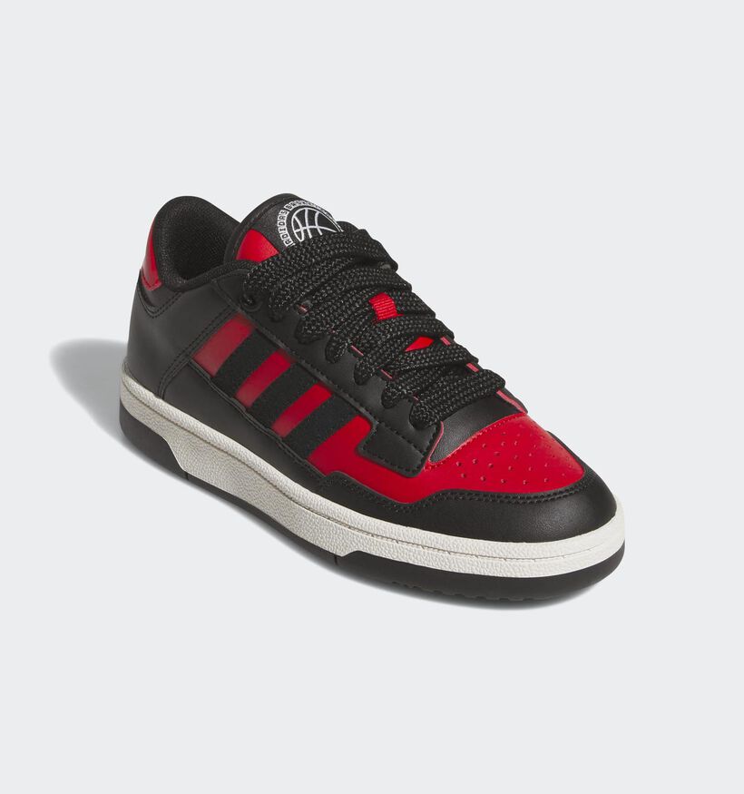 adidas Rapid Court Baskets en Noir/Rouge pour filles, garçons (359671) - pour semelles orthopédiques