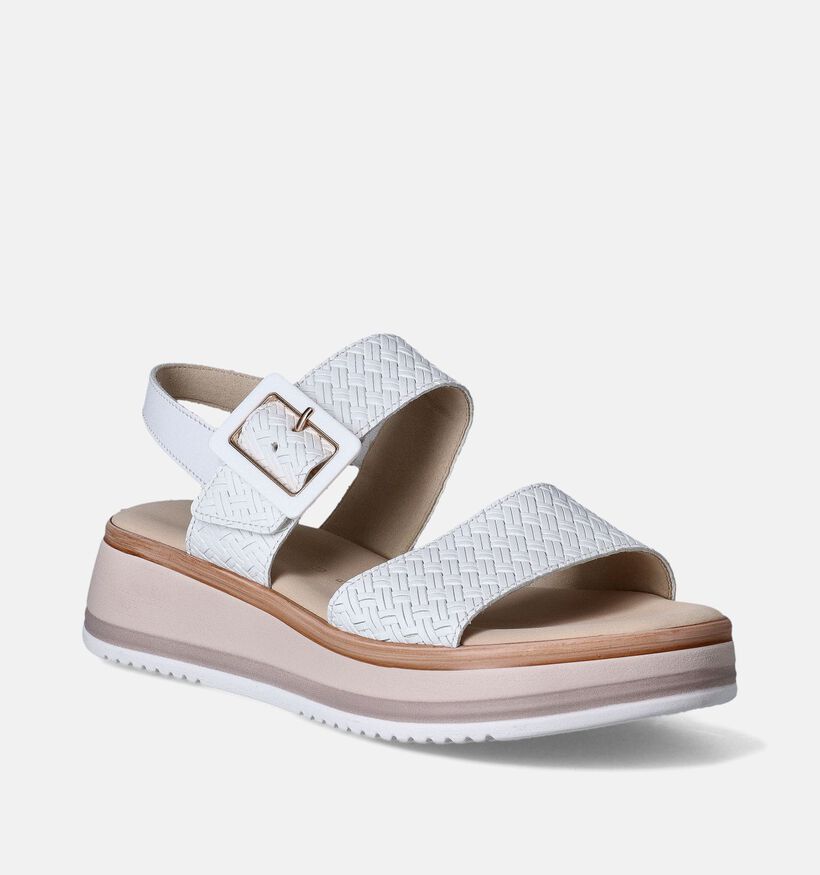 Gabor Witte Sandalen met sleehak voor dames (352031)