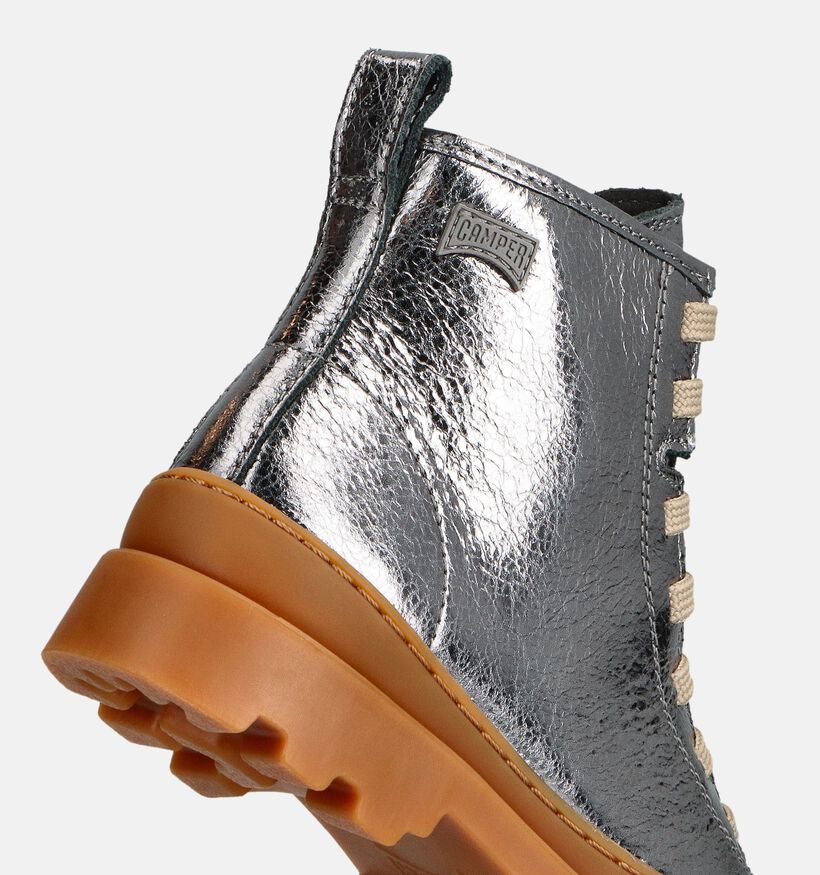 Camper Zilveren Veterboots voor meisjes (363607) - geschikt voor steunzolen