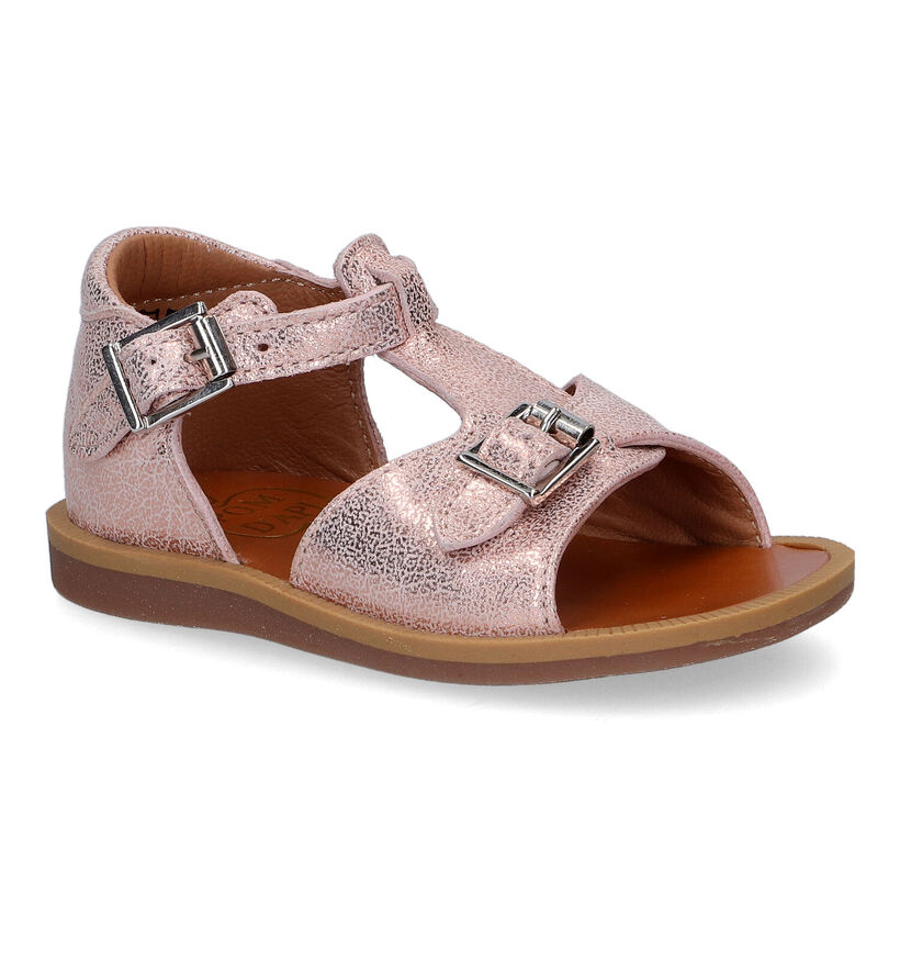 Pom d'Api Poppy Buckle Sandales en Marron en nubuck (288607)