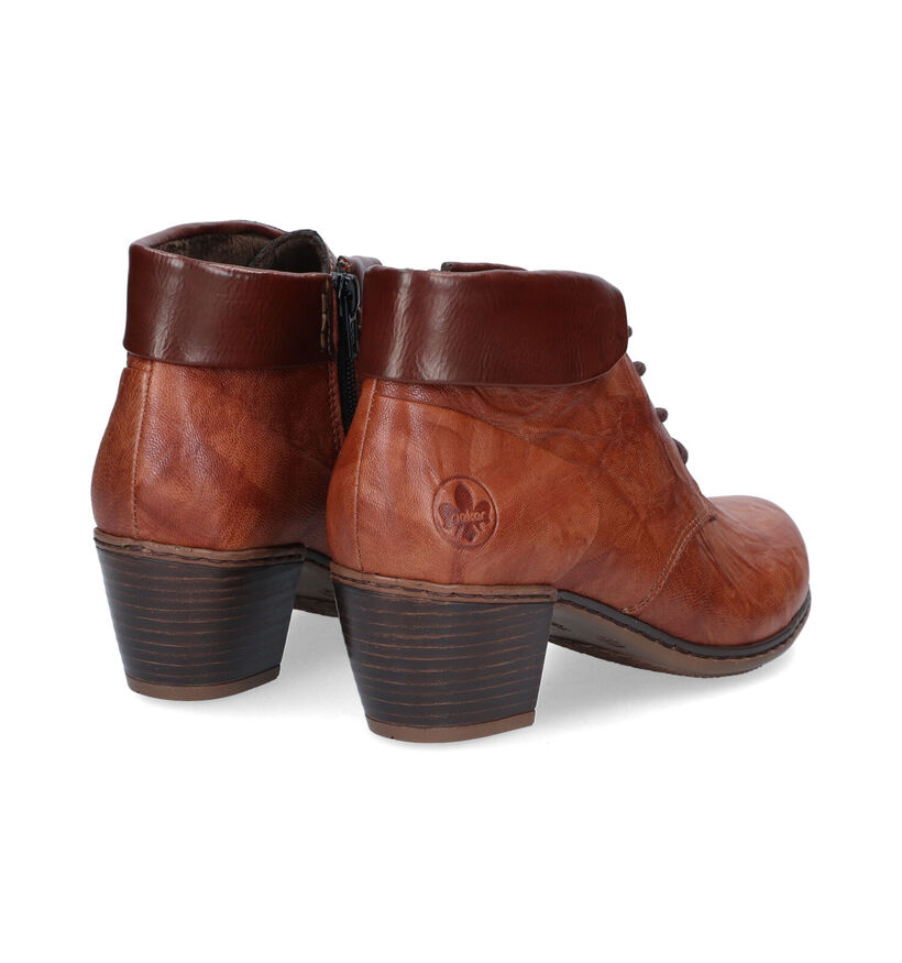 Rieker Bottines à lacets en Cognac pour femmes (344405)