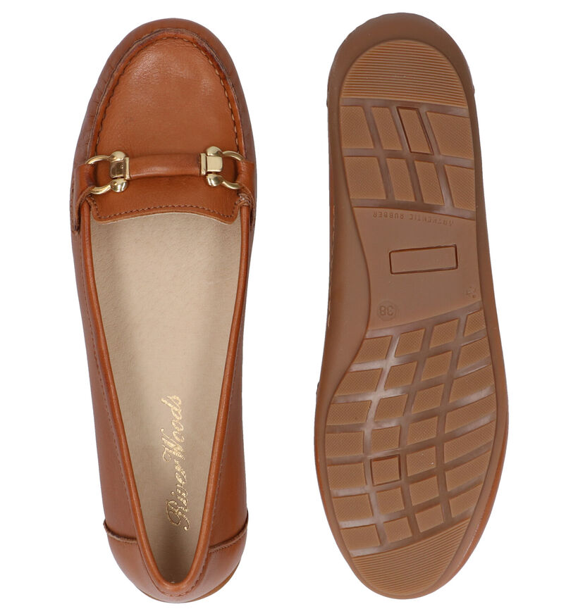 River Woods Cognac Mocassins in leer (289205)