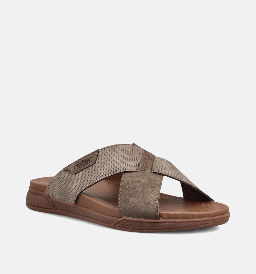 Rieker Nu-pieds en Marron pour hommes (370518)