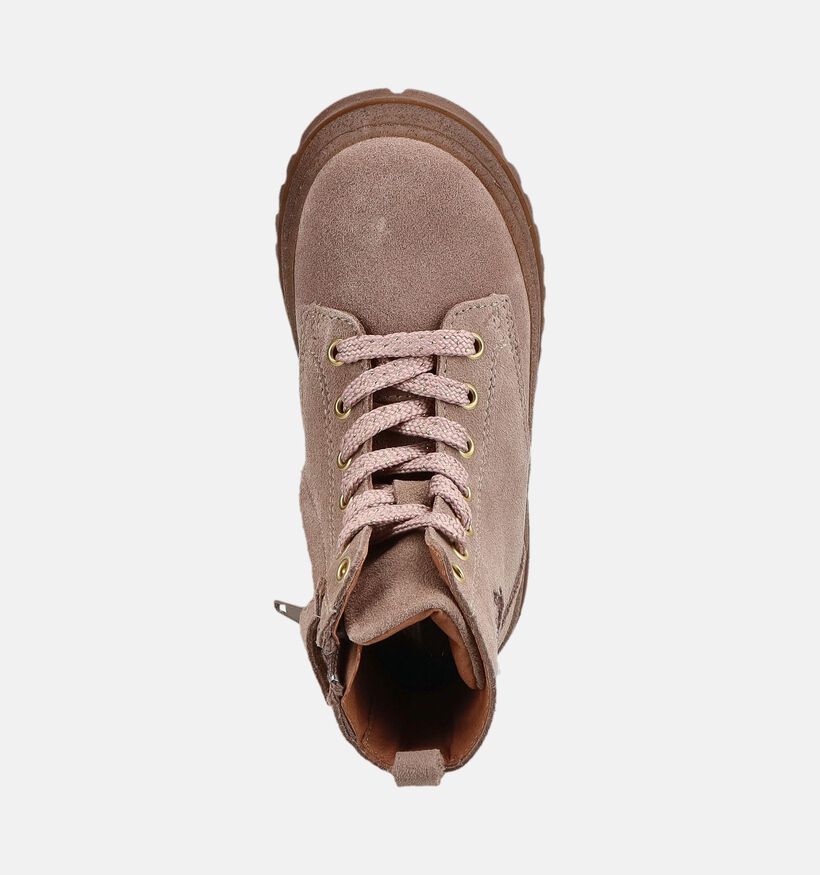 Milo & Mila Taupe Boots met Veters en Rits voor meisjes (380651)