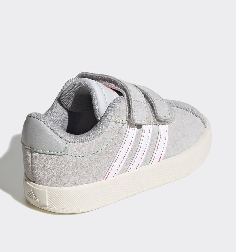 adidas VL court 3.0 CF Lichtgrijze Sneakers voor jongens (365358) - geschikt voor steunzolen