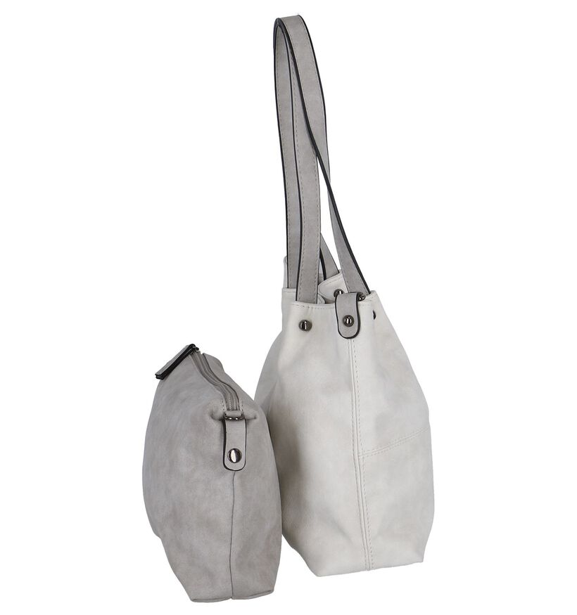 Emily & Noah Grijze Bag in bag Schoudertas in kunstleer (282172)