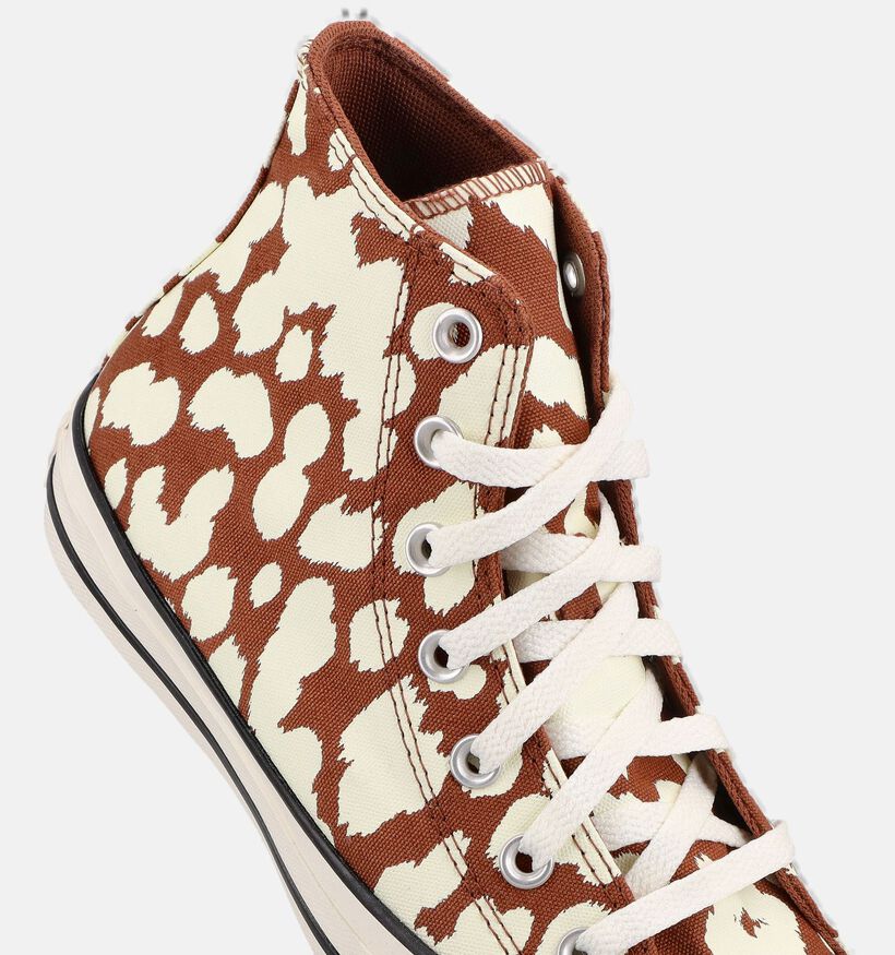 Converse Chuck Taylor All Star Cow Print Bruine Sneakers voor dames (368485) - geschikt voor steunzolen