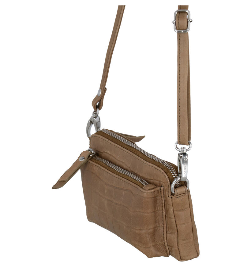 Burkely Croco Caia Kaki Crossbody Tas in leer (297522)