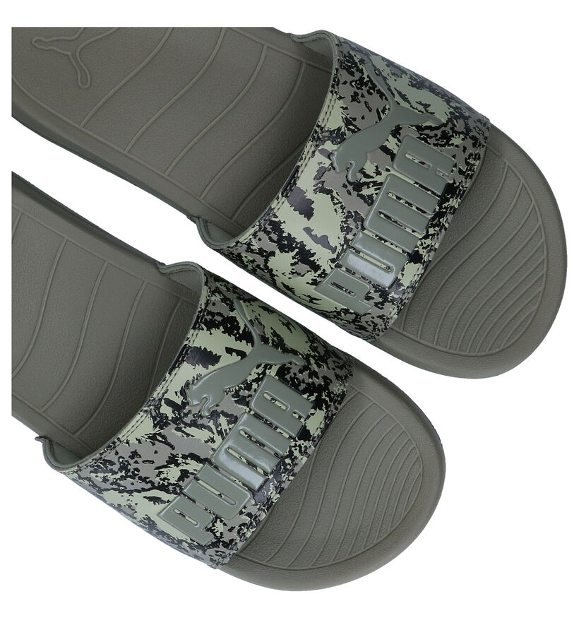 Puma Camo Groene Badslippers in kunststof (288555)