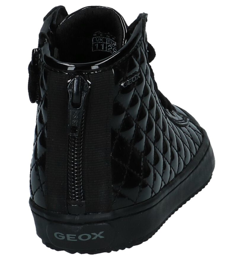 Geox Zwarte Hoge Geklede Sneakers in lakleer (223138)