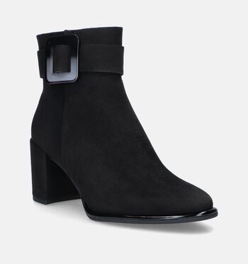 Marco Tozzi Enkellaarsjes Zwart/Taupe/Blauw