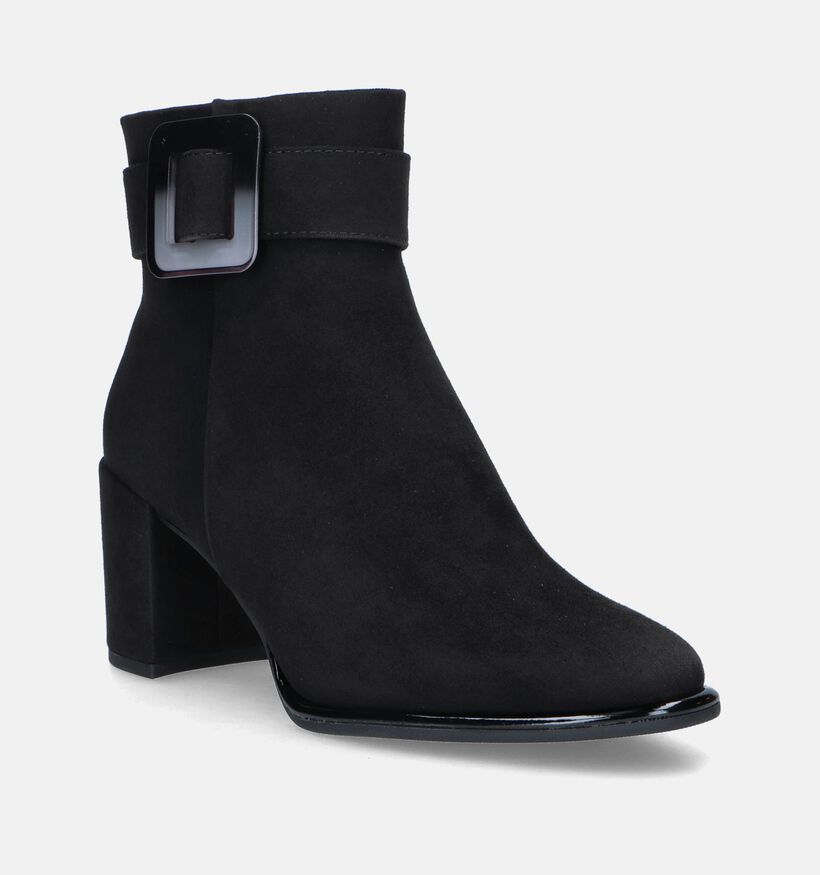 Marco Tozzi Blauwe Enkellaarzen Marco Tozzi Zwarte Enkellaarsjes met hak voor dames (346758)