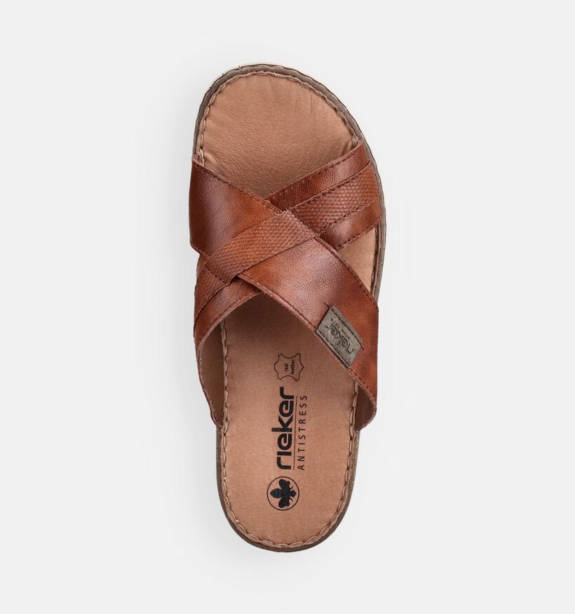Rieker Nu-pieds en Camel pour hommes (370492)