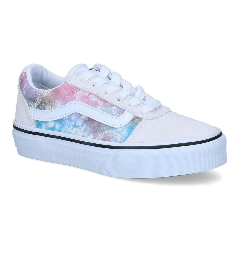 Vans Ward Heart Tie Dye Baskets en Blanc pour filles (303050)