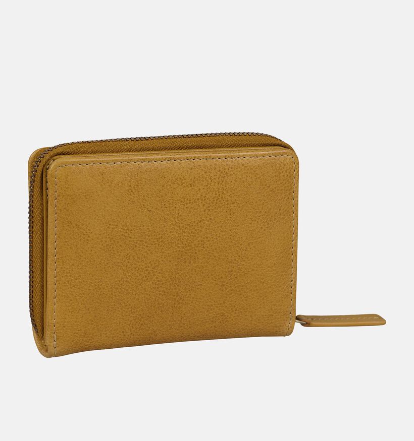 Burkely Norah Porte-monnaie zippé en Jaune pour femmes (347966)