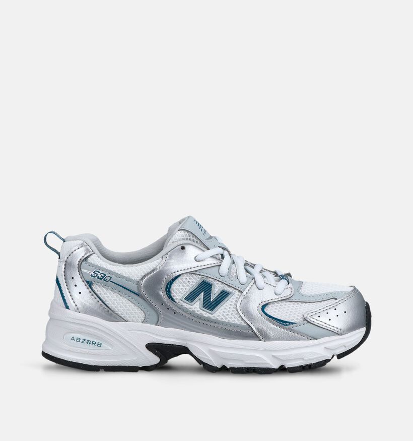 New Balance 530 Zilveren/Blauwe Sneakers voor meisjes (375218) - geschikt voor steunzolen