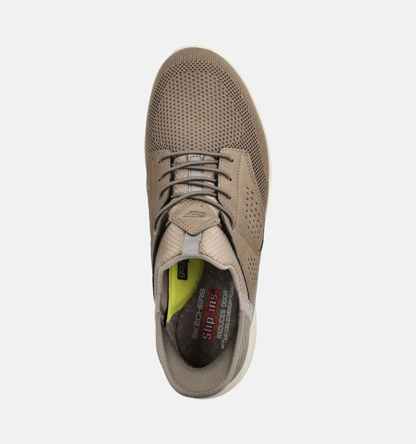 Skechers Slade Caster Baskets en Brun pour hommes (379534) - pour semelles orthop&eacute;diques