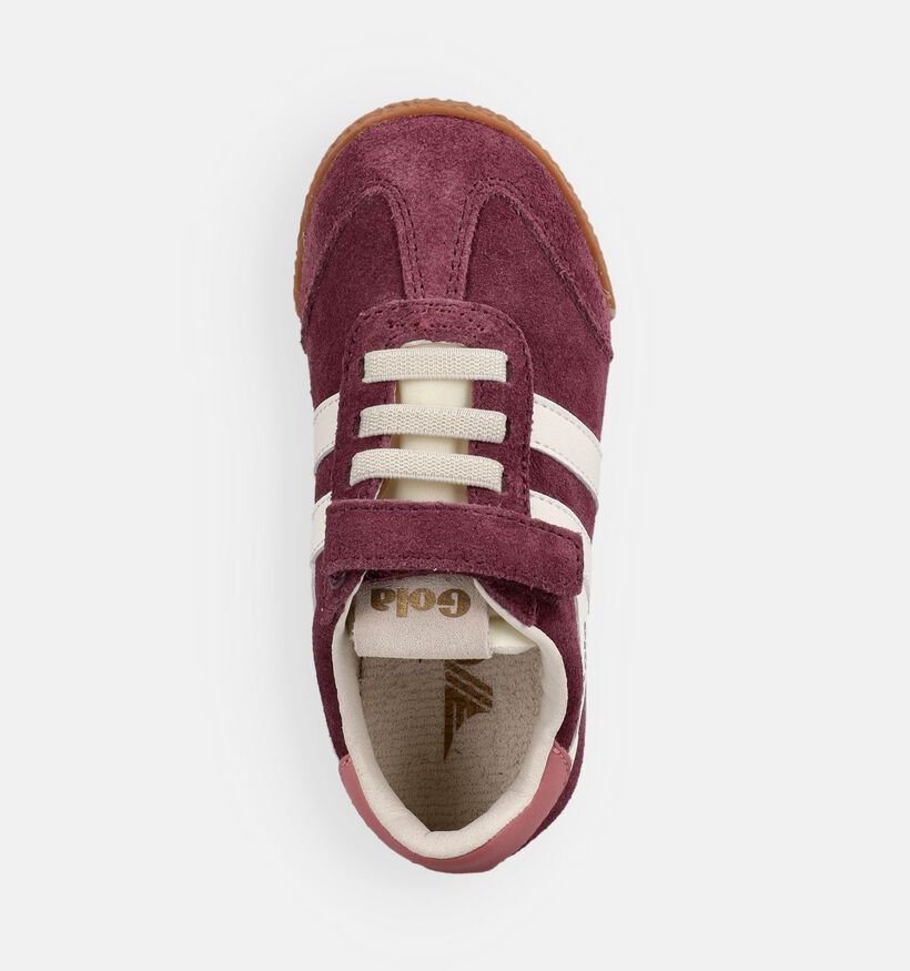 Gola Elan Strap Baskets basses en Bordeaux pour filles (376295)