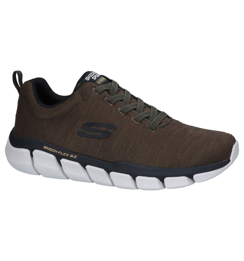 Skechers Relaxed Fit Baskets slip-on en Vert kaki en textile (247389)