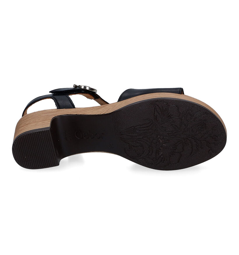 Gabor Comfort Zwarte Sandalen in leer (306541)