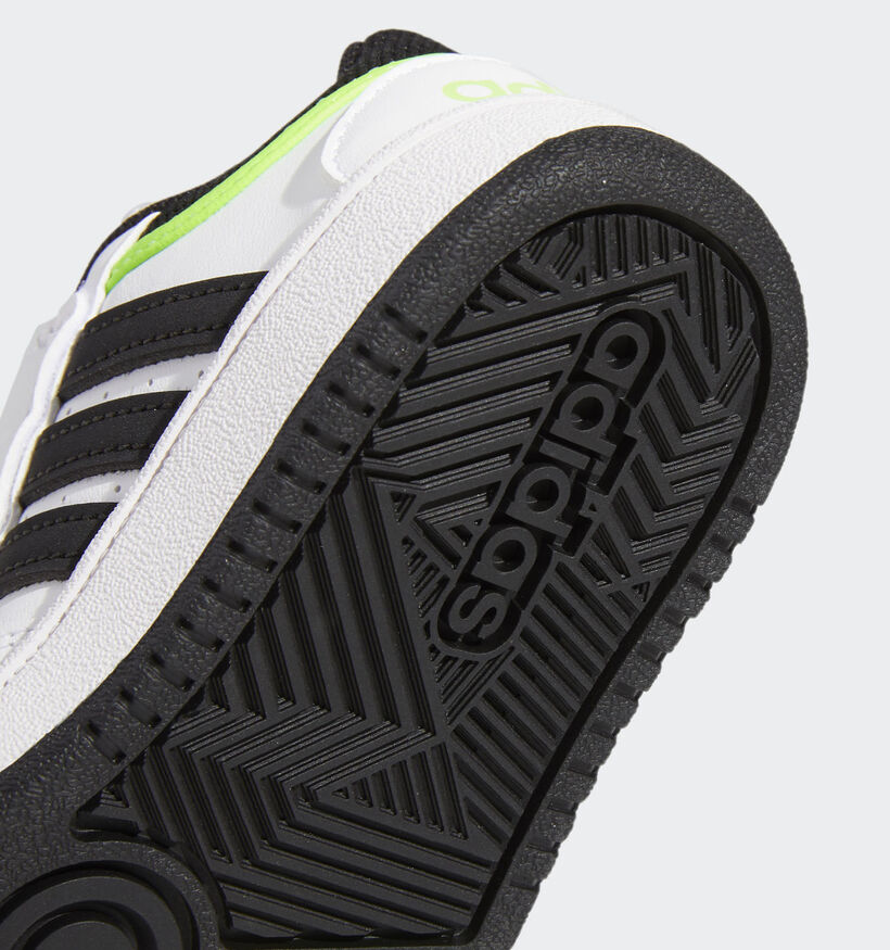 adidas Hoops 3.0 Witte Sneakers voor jongens (301164) - geschikt voor steunzolen