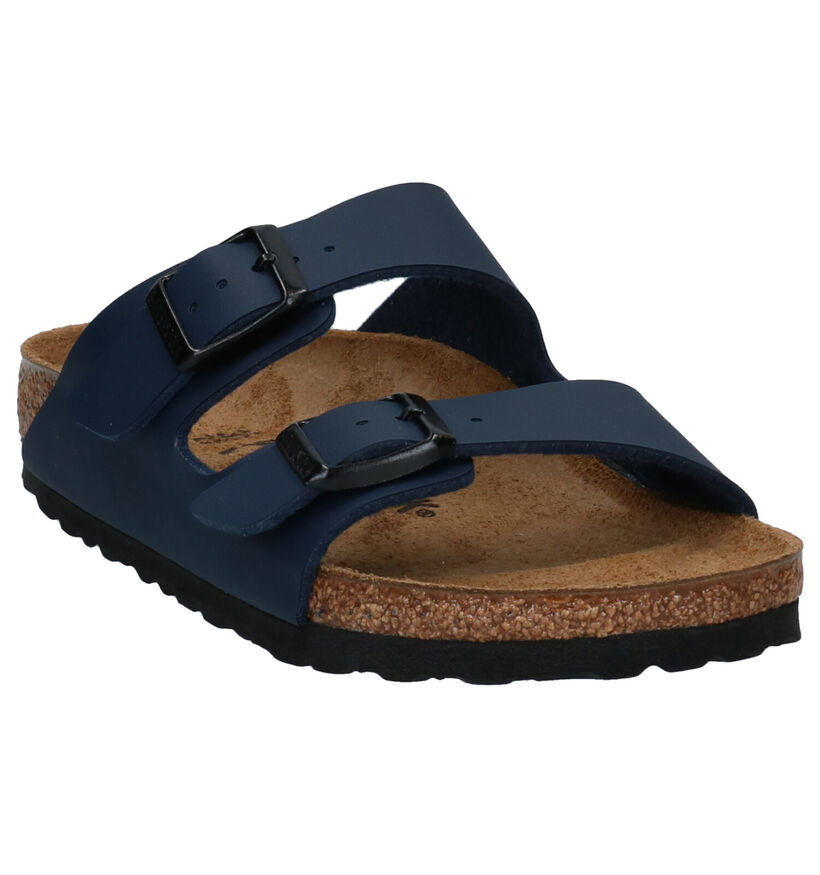 Birkenstock Arizona Birko Flor Nu-pieds en Noir pour garçons (338071)