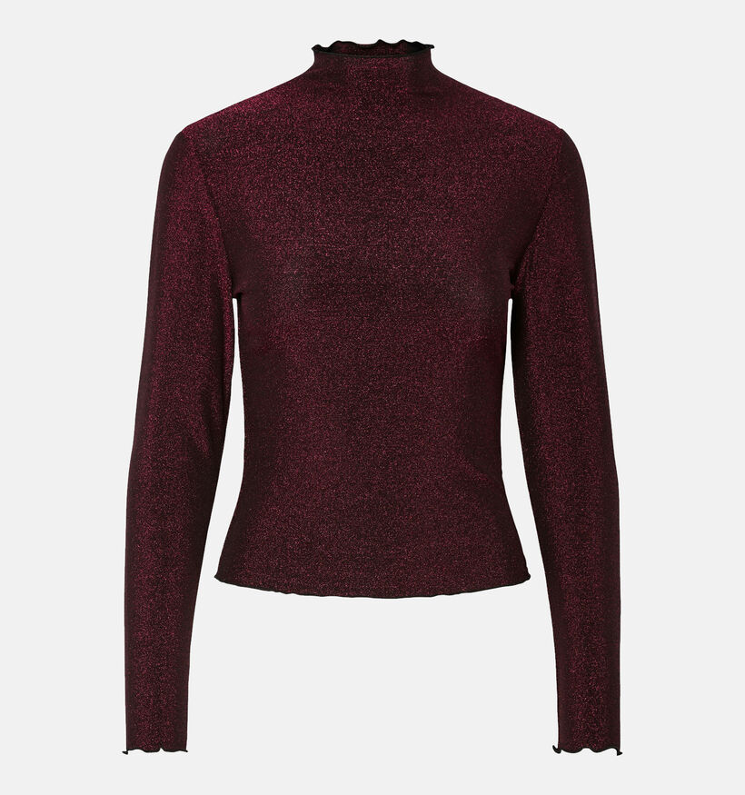 Pieces Sandra Longsleeves en Bordeaux pour femmes (365632)