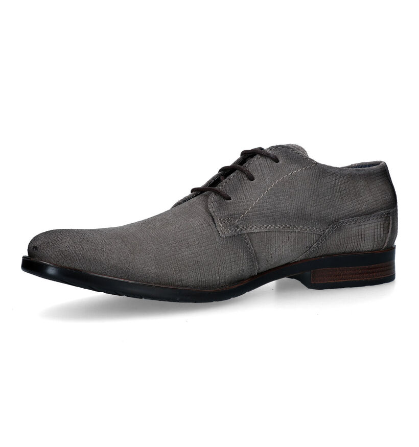 Bugatti Licio Chaussures habillées en Taupe pour hommes (327837)