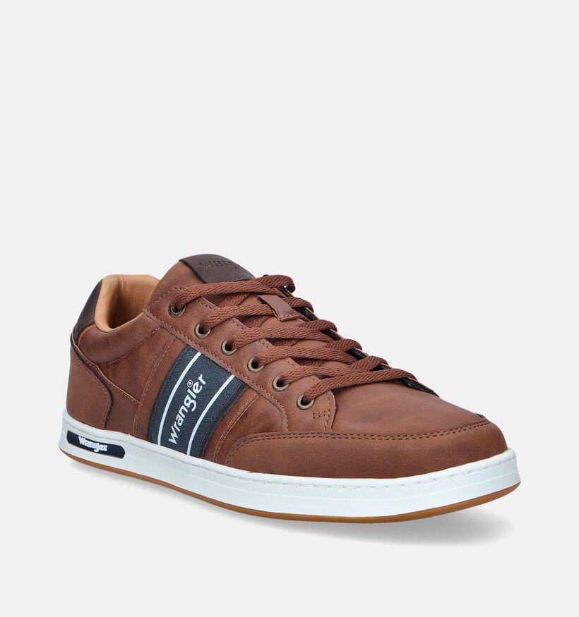 Wrangler Butch Cognac Veterschoenen voor heren (346069) - geschikt voor steunzolen