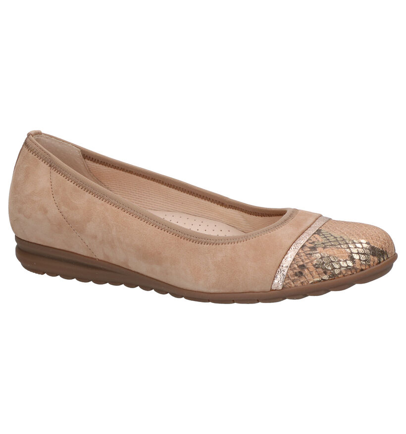 Gabor Easy Walking Beige Ballerina's in daim (271492)