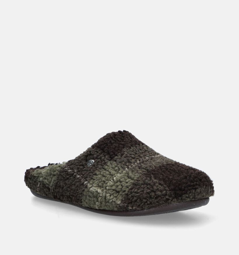 Hush Puppies Dayak Pantoufles en Vert kaki pour hommes (346574)