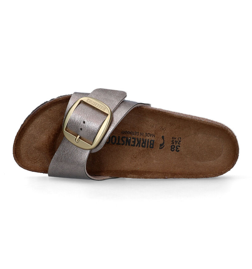 Birkenstock Madrid Birko-Flor Zwarte Slippers voor dames (338048)