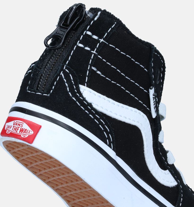 Vans Filmore TD Hi Zip Zwarte Babysneakers voor jongens, meisjes (336501)