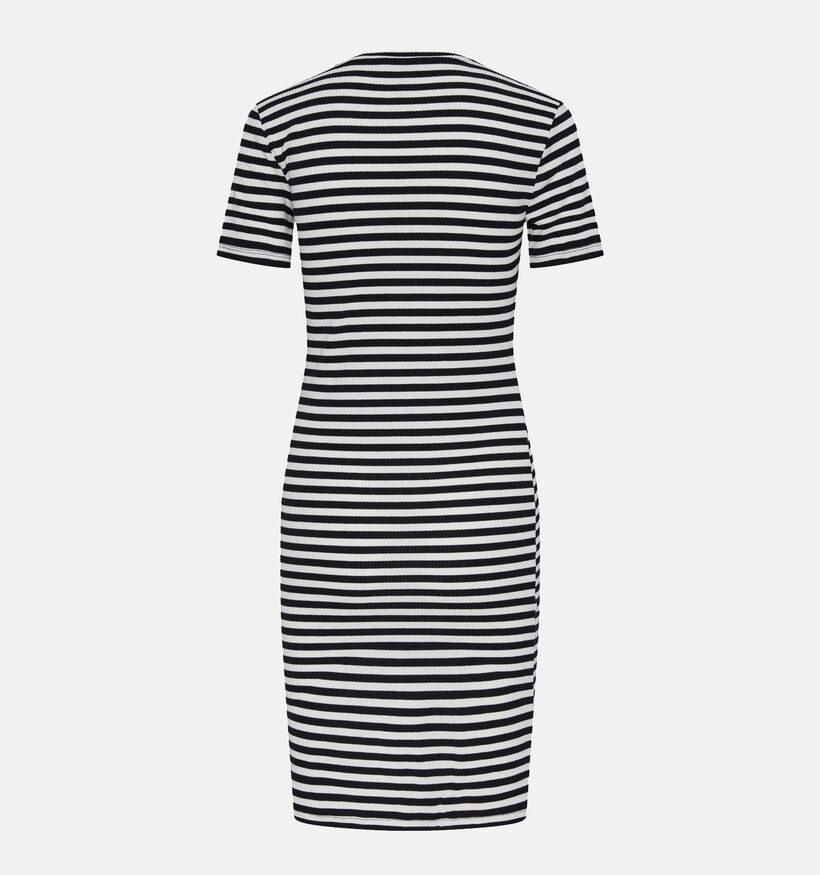 Pieces Ruka Zwarte T-shirt Jurk voor dames (334397)