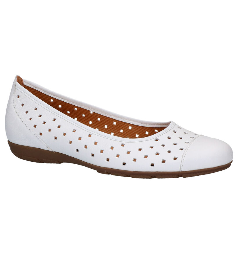 Gabor Hoovercraft Ballerines en Blanc en cuir (271655)