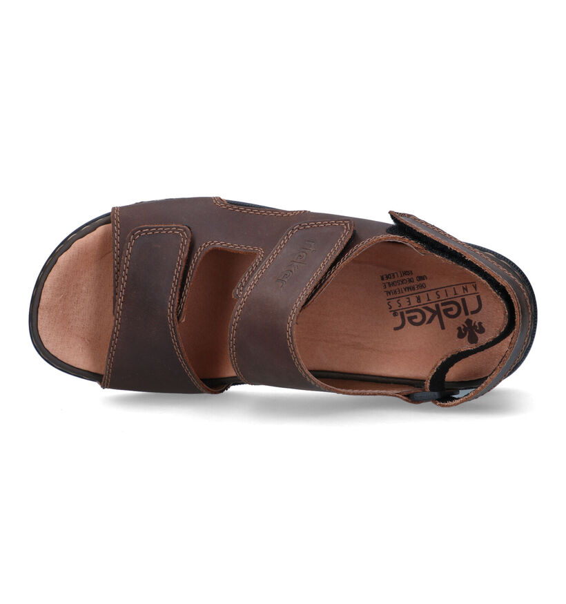 Rieker Sandales en Brun foncé pour hommes (323593)