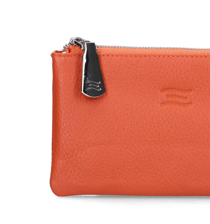 Crinkles Porte-monnaie zippé en Orange pour femmes (321299)