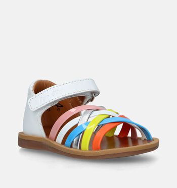 Pom d'Api Sandales Blanc/Or/Or rose