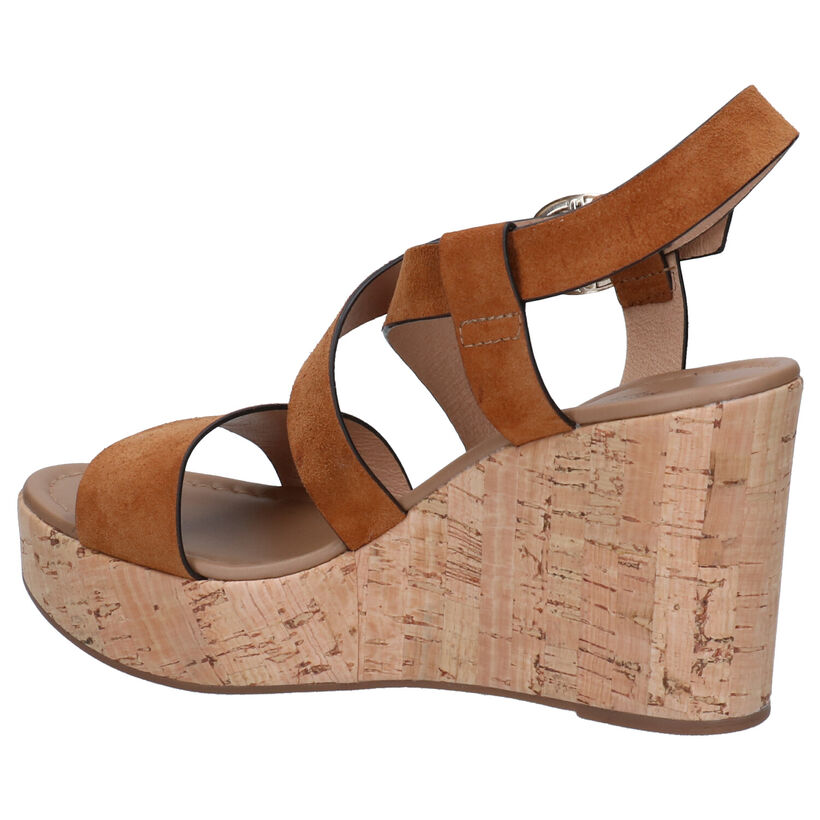 NeroGiardini Cognac Sandalen in daim (270548)