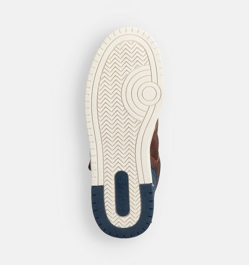 Levi's Kick Mid Bruine Hoge Sneakers voor jongens (363425) - geschikt voor steunzolen