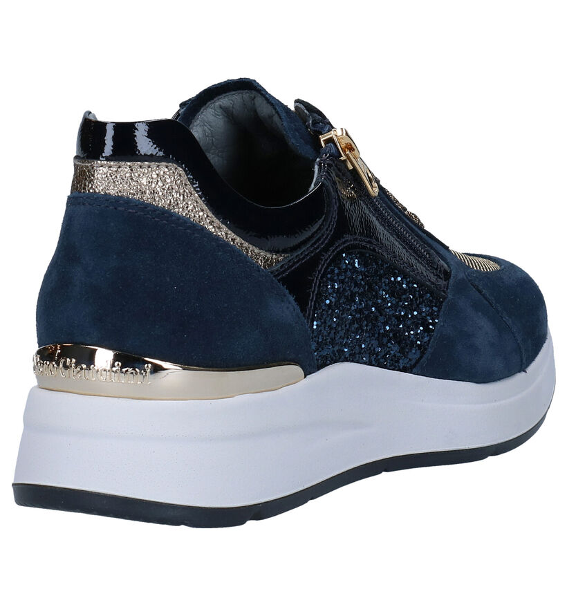 NeroGiardini Blauwe Sneakers in daim (278973)
